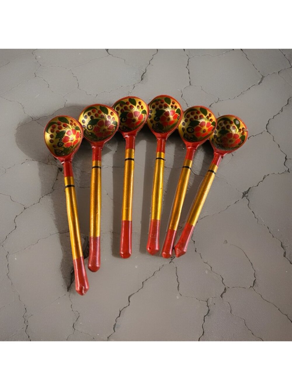 Set of 6 Decorative Spoons, Hand Painted Spoon, Decorative Spoon, Ukrainian Art